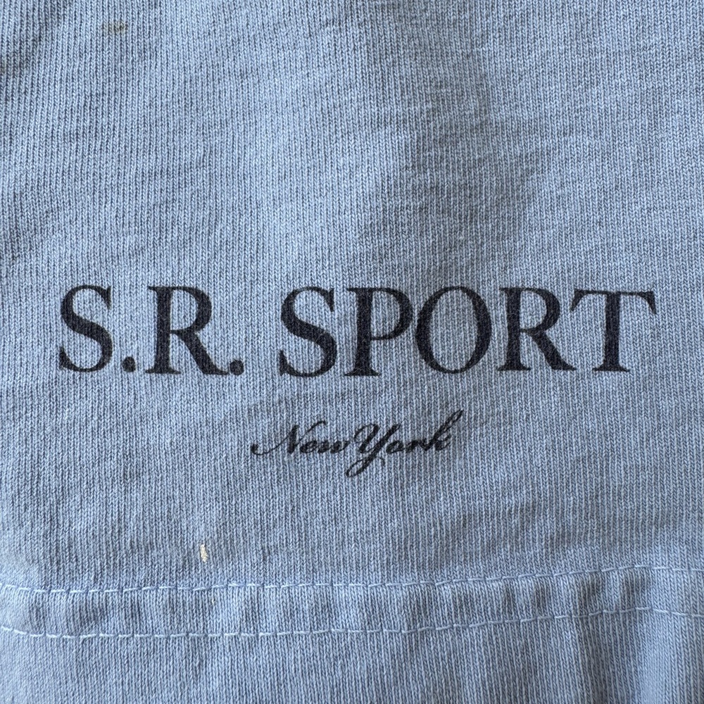 SPORTY & RICH Gym Short in Hydrangea Blue - Picture 3 of 7
